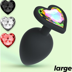 Crushious Cuore Πρωκτική Σφήνα Diamond Plug 9.5cm Μαύρη