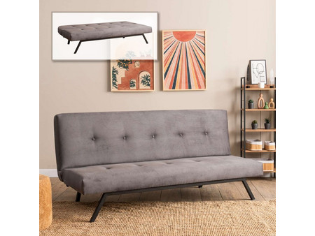 Megapap Zola Τριθέσιος Καναπές Κρεβάτι Γκρι 180x64x78cm GP052-0233,3
