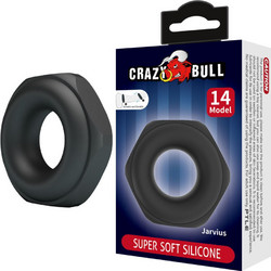 Crazy Bull Jarvius Silicone Ring Ελαστικό Δαχτυλίδι Πέους Σιλικόνης Μαύρο