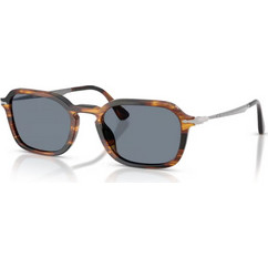 Persol PO3381S 123556 Ανδρικά Γυαλιά Ηλίου Τετράγωνα Ασημί Ταρταρούγα με Μαύρο Φακό