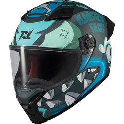 Axxis Fenix Angry Face C7 Black Matt Blue Κράνος Μηχανής Full Face