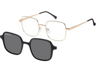 Sunoptic MC-98 Ανδρικός Σκελετός Γυαλιών Οράσεως με Clip-On Μεταλλικός Χρυσός