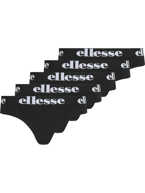 Ellesse Βαμβακερά Γυναικεία String Μαύρα Multipack SZA12516