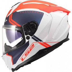 LS2 FF817 Challenger II Titan Matt White Blue Red Κράνος Μηχανής Full Face 1500gr