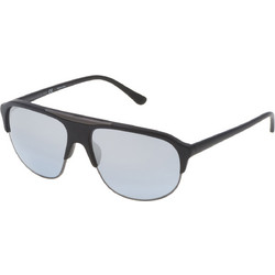 Lozza SL4082M 59703X Γυαλιά Ηλίου Aviator Κοκάλινα Μαύρα με Γκρι Φακό
