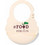 BabyOno Food for Fun Αδιάβροχη Σαλιάρα Σιλικόνης με Κουμπί & Τσέπη 6m+ Μπεζ
