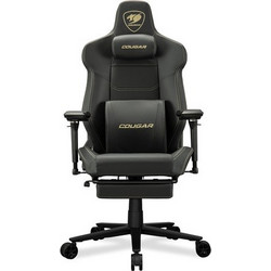 Cougar Armor EVO M Gold Καρέκλα Gaming Δερματίνης με Ρυθμιζόμενα Μπράτσα και Υποπόδιο Μαύρη Χρυσή NC-1M8CGR