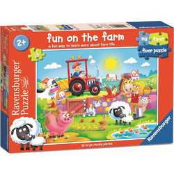 Παιδικό Puzzle Ravensburger Δαπέδου Φάρμα 16 Κομμάτια