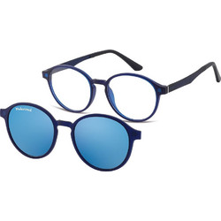 Sunoptic TRC-190C Ανδρικός Σκελετός Γυαλιών Οράσεως με Clip-On Κοκάλινος Μπλε