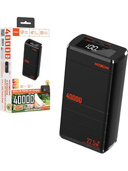 Moxom MX-PB148 Power Bank 40000mAh 22.5W με Θύρα USB-A & 2 Θύρες USB-C Power Delivery Black