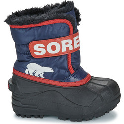 Sorel Παιδικές Μπότες Χιονιού Μαύρες Royal Blue Κόκκινες Αδιάβροχες με Σκρατς & Γούνα 2114101-466