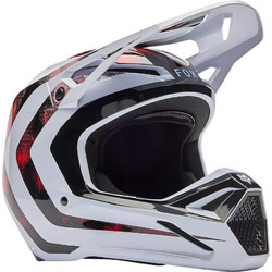 Fox Racing V1 Kairos White Fluorescent Red Κράνος Μηχανής Motocross