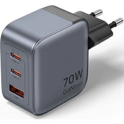 Vention FEXH0 Φορτιστής χωρίς Καλώδιο με Θύρα USB-A & 2 Θύρες USB-C 70W Power Delivery