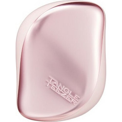 Tangle Teezer Compact Styler Pink Matte Chrome Βούρτσα Μαλλιών για Ξεμπέρδεμα Ροζ