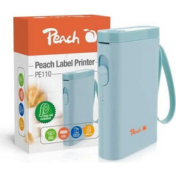 Peach PE110 Θερμικός Εκτυπωτής Ετικετών Φορητός Μονόχρωμος 203dpi Bluetooth Γαλάζιος