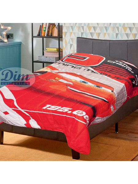 Dimcol Παιδικό Κουβερλί Μονό Microfiber 160x250 Cars 04 Κόκκινο