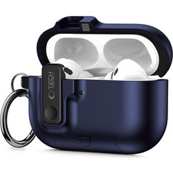 Tech-Protect Slim Hook Θήκη PC με Γάντζο για Apple AirPods Pro 3 Navy Μπλε