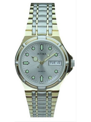 Intima Γυναικείο Ρολόι με Ασημί Χρυσό Μεταλλικό Μπρασελέ IN198