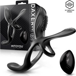 IntoYou Daxer Girth Gainer Πρωκτική Σφήνα με Δόνηση Μαύρη U-146