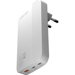 Mobile Origin GaN III Slim Φορτιστής χωρίς Καλώδιο με Θύρα USB-A & 2 Θύρες USB-C 65W Power Delivery White