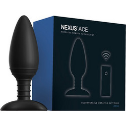 Nexus Ace Large Πρωκτική Σφήνα Ασύρματη με Δόνηση 15.5cm Μαύρη