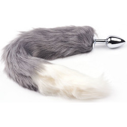 Guilty Toys Fox Small Πρωκτική Σφήνα Diamond Plug 6cm Λευκή Γκρι