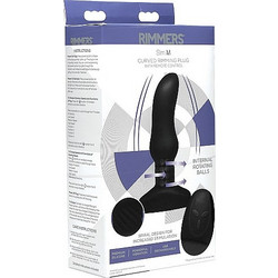XR Brands Rimmers Slim M Πρωκτική Σφήνα Ασύρματη με Δόνηση 14cm Μαύρη