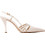Michael Kors Haisley Γόβες Slingback Δερμάτινες με Λεπτό Ψηλό Τακούνι Εκρού 40T5HSHP1L-289