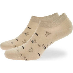 Walk Bamboo Ανδρικές Κάλτσες Κοντές με Σχέδια Μπεζ W325-10-19