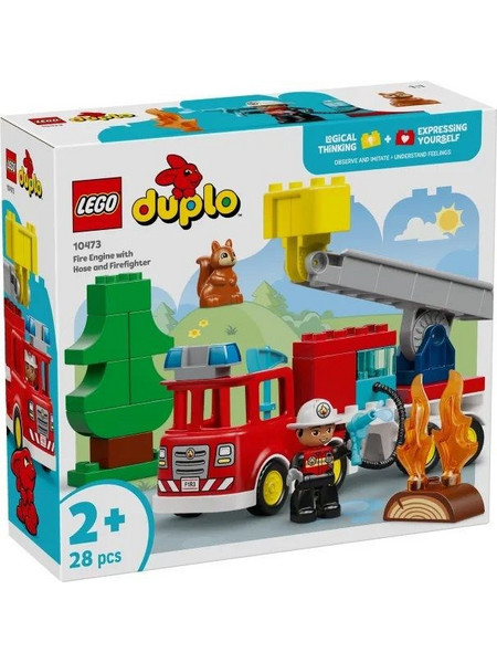 Lego Duplo Fire Truck With Hose & Firefighter για 2+ Ετών 10473