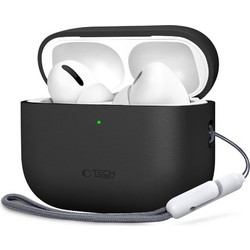 Tech-Protect Θήκη Σιλικόνης με Γάντζο για Apple AirPods Pro 3 Μαύρη