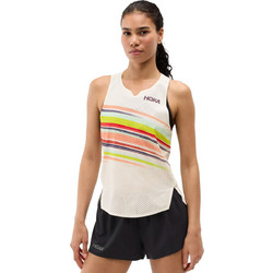 Hoka One Race Γυναικείο Αθλητικό T-Shirt Εκρού 1173511-AFLR