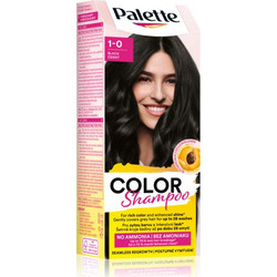 Schwarzkopf Palette Color 1-0 Μαύρο Φυσικό Χρωμοσαμπουάν Xωρίς Αμμωνία 50ml
