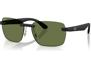 Ray-Ban RB4470CH 601S/2 Ανδρικά Γυαλιά Ηλίου Τετράγωνα Κοκάλινα Μαύρα με Πράσινο Φακό
