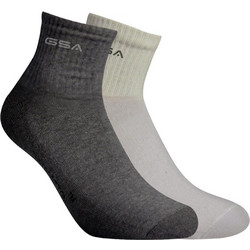 GSA Ανδρικές Κάλτσες Κοντές Γκρι Λευκές 2Pack 818302-02-05