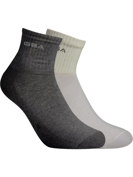 GSA Ανδρικές Κάλτσες Κοντές Γκρι Λευκές 2Pack 818302-02-05