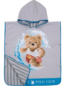 Greenwich Polo Club 4179 Παιδικό Πόντσο Θαλάσσης Microfiber Γκρι 50x115cm