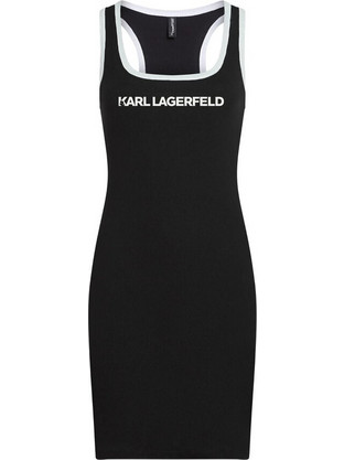 Karl Lagerfeld Mini Καλοκαιρινό Φόρεμα Μαύρο B2W46087-999