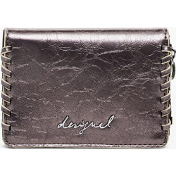 Desigual Μικρό Γυναικείο Πορτοφόλι με Clip Ασημί 25WAYP38BR9067