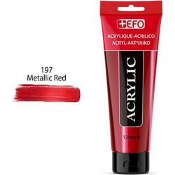 EFO 197 Metallic Red Ακρυλικό Χρώμα Ζωγραφικής 120ml