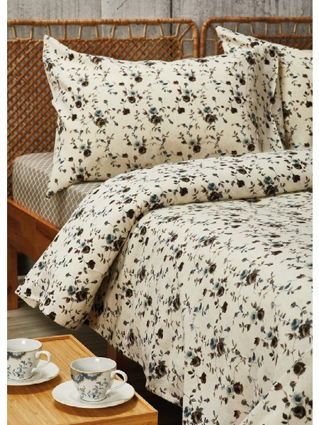 WhiteEgg Σετ Σεντόνια Μονά Φανελένια 180x260 ΦΑΝ59-2