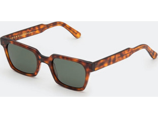 Fora Sharper Ανδρικά Γυαλιά Ηλίου Τετράγωνα Κοκάλινα Ταρταρούγα με Πράσινο Φακό
