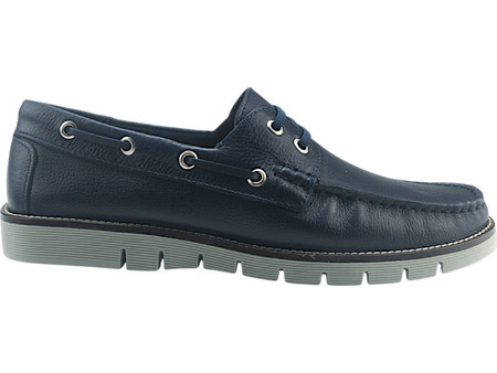 ACE Ανδρικά Μοκασίνια Boat Shoes Δερμάτινα Navy Μπλε 9904-64