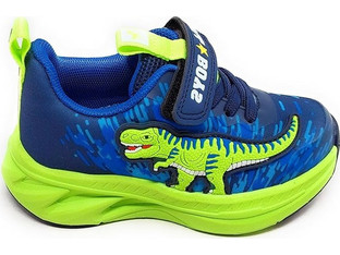 Bull Boys Explorator Rex Scarpa Παιδικά Sneakers Lime Royal Blue DNAL5155-BL01