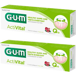 Gum Activital Q10 Οδοντόκρεμες για Προστασία Ούλων 2x75ml
