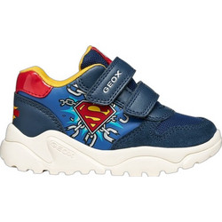 Geox Superman Παιδικά Sneakers Navy Μπλε Κόκκινα B655RB0BC22C4245