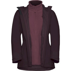 Jack Wolfskin Moonrise Αθλητικό Γυναικείο Μπουφάν Softshell Μακρύ Αδιάβροχο Αντιανεμικό Μπορντό 1115621-I0116