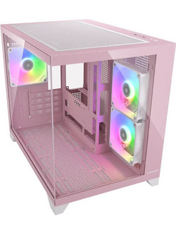 Cougar FV150 Mini Pink Gaming Mini Tower Κουτί Υπολογιστή με Πλαϊνό Παράθυρο