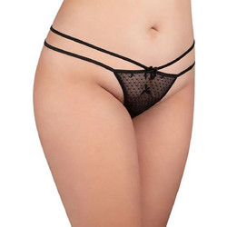 Milena By Paris Γυναικείο Sexy String Μαύρο 6646