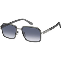 Marc Jacobs MARC903/S GUA/08 Ανδρικά Γυαλιά Ηλίου Τετράγωνα Κοκάλινα Ασημί Μαύρο με Μπλε Φακό